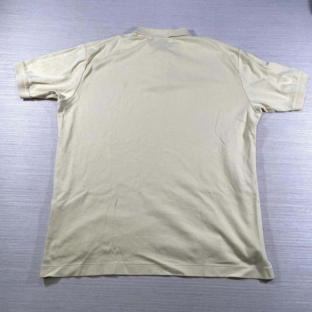 Polo Ralph Lauren Shirt Mens Large Yellow Short Sleeve Dark Blue Pony Vintage